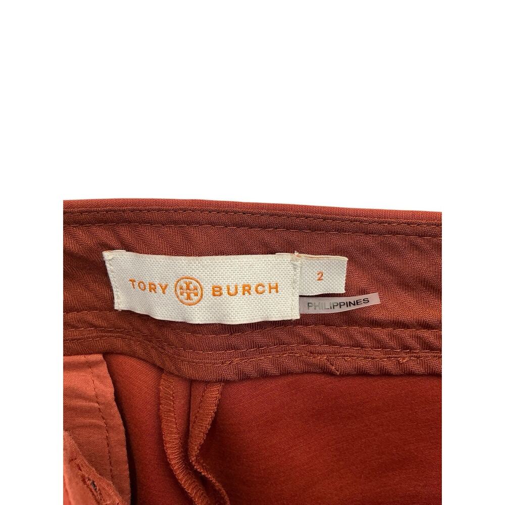 Tory Burch Zip Pocket Dress Pants Women’s Size 2 Burnt Orange - Picture 10 of 14